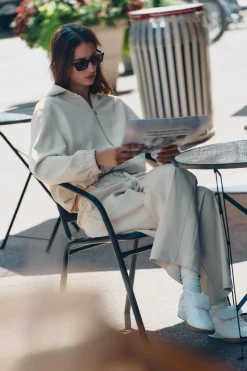 Discount PANTALÓN WIDE LEG TEXTURA Mujer Pantalones