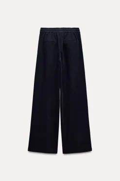 Online PANTALÓN WIDE LEG TEXTURA Mujer Pantalones