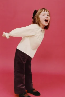 Niños ZARA 1½ - 6 Años·Pantalones<PANTALÓN WIDE LEG VELVET