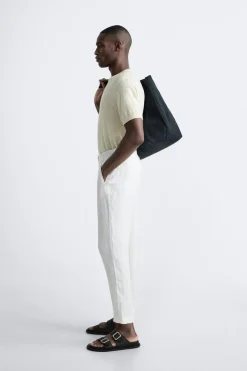 Hot PANTALON 100% LINO Hombre Pantalones