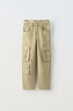 Niños ZARA 6 - 14 Años·Pantalones<PANTALON SARGA MULTIBOLSILLOS CARGO