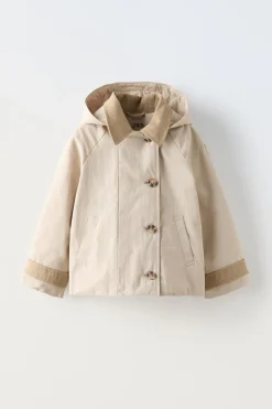 Niños ZARA 6 - 18 Meses·Abrigos / Buzos<PARKA CORTA CAPUCHA WATER REPELLENT