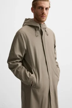 Discount PARKA ENGOMADA CAPUCHA Hombre Cazadoras|Abrigos / Gabardinas