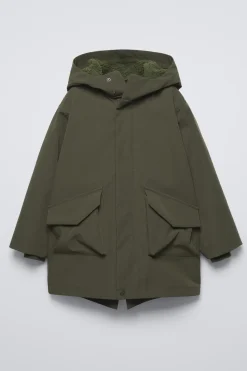 Niños ZARA 6 - 14 Años·Abrigos<PARKA LARGA BORREGUILLO
