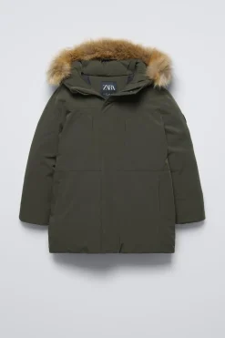 Niños ZARA 6 - 14 Años·Abrigos|6 - 14 Años·Abrigos<PARKA LARGA PLUMA PLUMÓN WATER REPELLENT