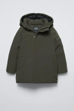Niños ZARA 6 - 14 Años·Abrigos|6 - 14 Años·Abrigos<PARKA LARGA PLUMA PLUMÓN WATER REPELLENT