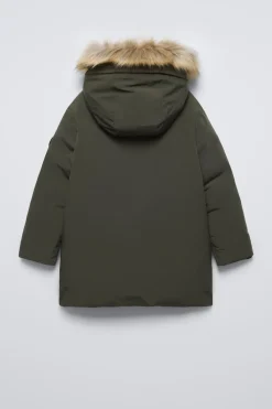 Niños ZARA 6 - 14 Años·Abrigos|6 - 14 Años·Abrigos<PARKA LARGA PLUMA PLUMÓN WATER REPELLENT