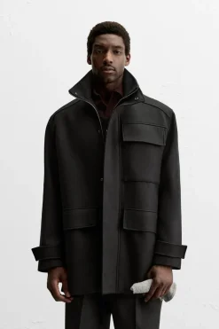 Discount PARKA PAÑO CON LANA Hombre Cazadoras|Abrigos / Gabardinas