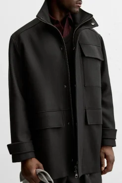 Discount PARKA PAÑO CON LANA Hombre Cazadoras|Abrigos / Gabardinas