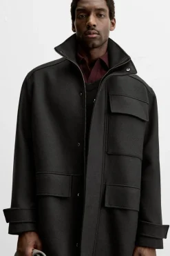 Discount PARKA PAÑO CON LANA Hombre Cazadoras|Abrigos / Gabardinas