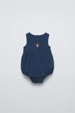 Niños ZARA 6 - 18 Meses·Vestidos / Monos<PELELE BORDADO SETA