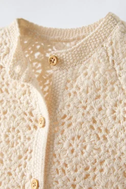 Niños ZARA 6 - 18 Meses·Punto|6 - 18 Meses·Vestidos / Monos<PELELE CROCHET BOTONES