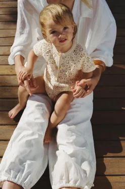 Niños ZARA 6 - 18 Meses·Punto|6 - 18 Meses·Vestidos / Monos<PELELE CROCHET BOTONES