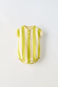 Niños ZARA 6 - 18 Meses·Vestidos / Monos|6 - 18 Meses·Bodies<PELELE RAYAS