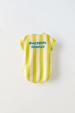 Niños ZARA 6 - 18 Meses·Vestidos / Monos|6 - 18 Meses·Bodies<PELELE RAYAS