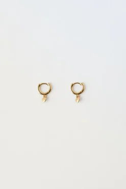 Niños ZARA 1½ - 6 Años·Accesorios|6 - 14 Años·Accesorios<PENDIENTES ARO CORAZONES BAÑO ORO 24KT