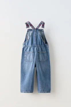 Niños ZARA 1½ - 6 Años·Vestidos / Petos|1½ - 6 Años·Pantalones<PETO DENIM BORDADOS
