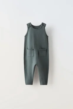 Niños ZARA 0 - 6 Meses·Punto|0 - 6 Meses·Básicos<PETO PUNTO ALGODÓN SEDA BOLSILLOS