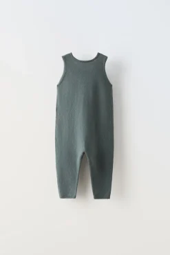 Niños ZARA 0 - 6 Meses·Punto|0 - 6 Meses·Básicos<PETO PUNTO ALGODÓN SEDA BOLSILLOS