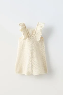 Niños ZARA 1½ - 6 Años·Vestidos / Petos|1½ - 6 Años·Punto<PETO PUNTO CROCHET VOLANTES
