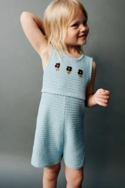 Niños ZARA 1½ - 6 Años·Vestidos / Petos|1½ - 6 Años·Punto<PETO PUNTO FLORES