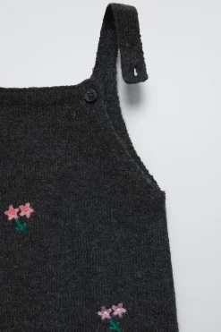 Niños ZARA 6 - 18 Meses·Conjuntos|6 - 18 Meses·Punto<PETO PUNTO FLORES BORDADAS