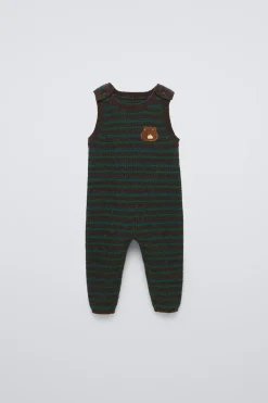 Niños ZARA 6 - 18 Meses·Punto|6 - 18 Meses·Vestidos / Monos<PETO PUNTO RAYAS