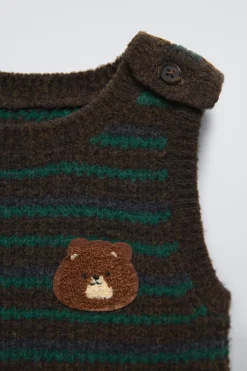 Niños ZARA 6 - 18 Meses·Punto|6 - 18 Meses·Vestidos / Monos<PETO PUNTO RAYAS