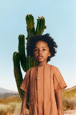 Niños ZARA 1½ - 6 Años·Faldas / Bermudas|1½ - 6 Años·Pantalones / Leggings<PETO RAYAS TEXTURA