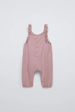Niños ZARA 6 - 18 Meses·Vestidos / Monos<PETO SARGA VOLANTES