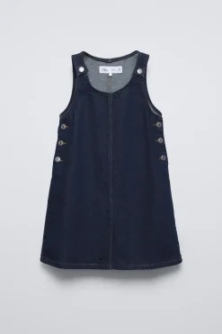 Niños ZARA 6 - 14 Años·Vestidos / Monos<PICHI DENIM BOTONES