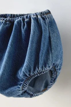 Niños ZARA 6 - 18 Meses·Conjuntos|6 - 18 Meses·Vestidos / Monos<PICHI DENIM VOLANTES