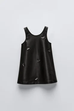 Niños ZARA 1½ - 6 Años·Vestidos / Petos|6 - 18 Meses·Vestidos / Monos<PICHI EFECTO PIEL FLORES