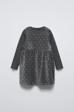 Niños ZARA 1½ - 6 Años·Vestidos / Petos<PICHI MICROPANA COMBINADO CAMISETA RIB