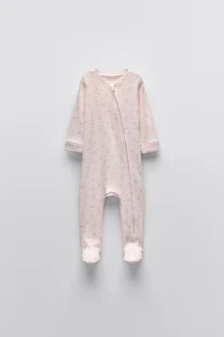 Niños ZARA 0 - 6 Meses·Ropa Interior / Pijamas|6 - 18 Meses·Ropa Interior / Pijamas<PIJAMA ENTERO RIB LACITOS