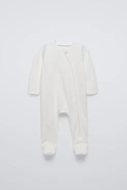 Niños ZARA 0 - 6 Meses·Homewear|6 - 18 Meses·Ropa Interior / Pijamas<PIJAMA POINTELLE PIE CONVERTIBLE