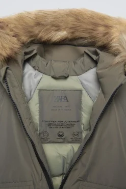 Niños ZARA 1½ - 6 Años·Abrigos|6 - 18 Meses·Abrigos / Buzos<PLUMÍFERO PLUMA PLUMÓN CAPUCHA WATER REPELLENT