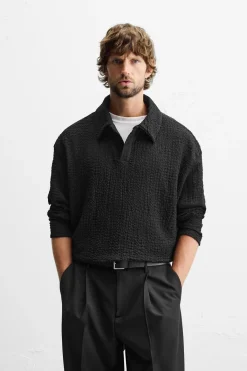 Hot POLO ESTRUCTURA JACQUARD Hombre Polos