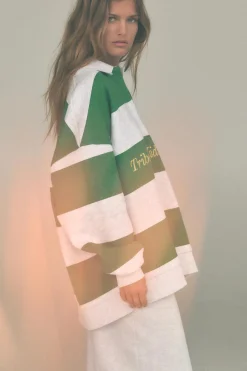 New POLO FELPA RAYAS Mujer Sudaderas / Joggers