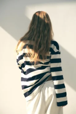 Sale POLO HEAVY COTTON RAYAS Mujer Camisetas