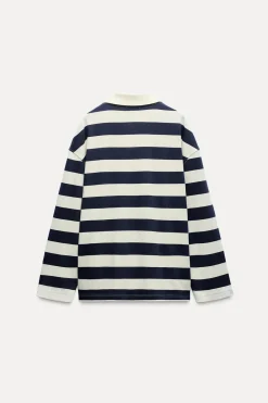 Sale POLO HEAVY COTTON RAYAS Mujer Camisetas