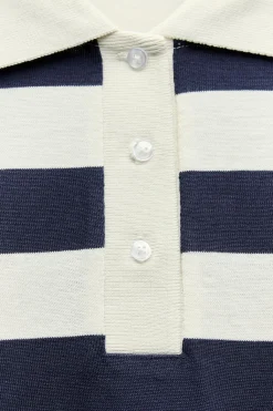 Sale POLO HEAVY COTTON RAYAS Mujer Camisetas