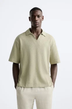 Outlet POLO JACQUARD GEOMÉTRICO Hombre Polos