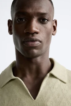 Outlet POLO JACQUARD GEOMÉTRICO Hombre Polos