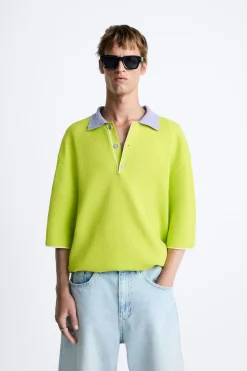 Fashion POLO OVERSIZE CONTRASTE Hombre Jerséis / Chaquetas|Polos