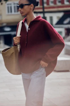 Fashion POLO OVERSIZE LANA Mujer Cárdigan / Jerséis|Punto