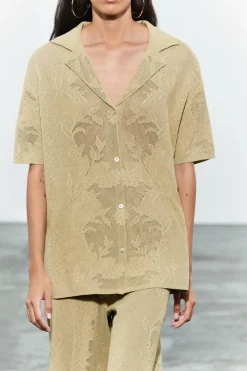 Clearance POLO OVERSIZE PUNTO JACQUARD Mujer Cárdigan / Jerséis|Punto