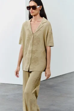 Clearance POLO OVERSIZE PUNTO JACQUARD Mujer Cárdigan / Jerséis|Punto