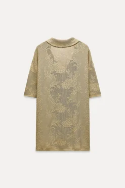 Clearance POLO OVERSIZE PUNTO JACQUARD Mujer Cárdigan / Jerséis|Punto