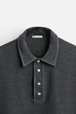 Clearance POLO PESPUNTE CONTRASTE Hombre Camisetas|Polos